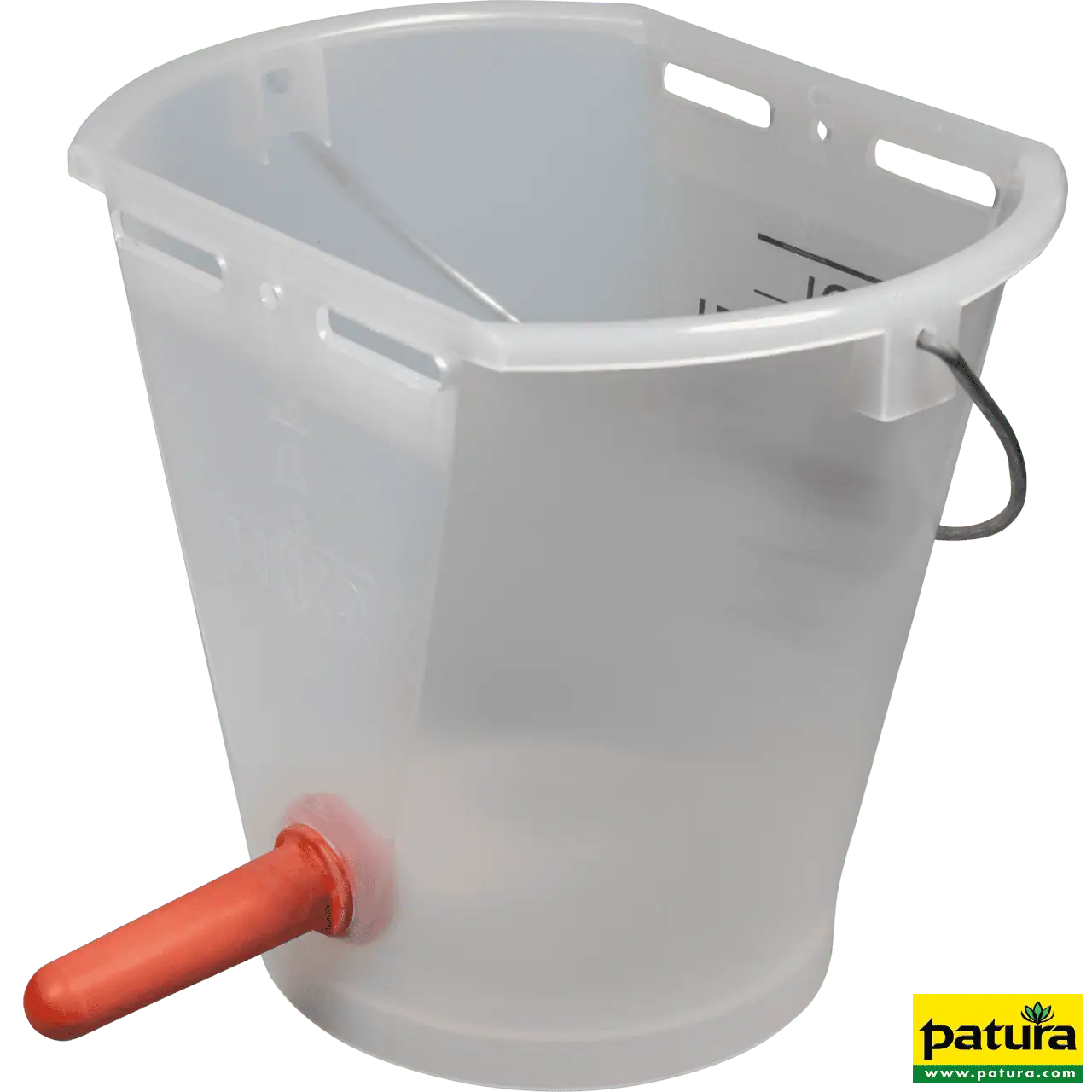 Nuckel-Tränkeeimer 9 l, transparent kpl. m. Sauger mittel und 1-Click-Ventil