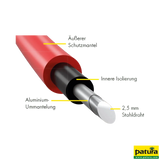 Hochspannungs-Elektrozaunkabel 2,7 mm, Tornado, alulegiert, 100 m Rolle
