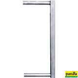 Abschlussrohr 60 x 60 mm, für Fressgitter, Schnellverschluss TS, Anschraubteil, Einschub 51 mm