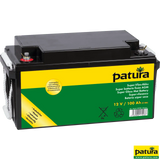 Weidezaun-Komplettset P4500, Sicherheitsbox XL, 110 W Solarmodul, 100 Ah Super-Vlies-Akku, Erdstab, Stabilisierungsfuß
