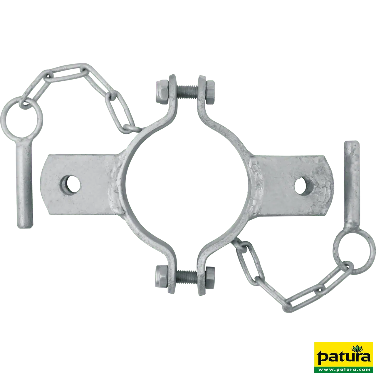 Schelle Ø 102 mm, 2 Halter mittig, verzinkt