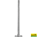 Pfosten d=102 x 4 mm, L= 1,65 m, mit Bodenplatte für Spaltenboden,