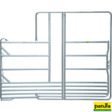 Sicherheits-Pferde-Panel mit Tor und Fressgitter, 3,60 m, 1 Fressplatz