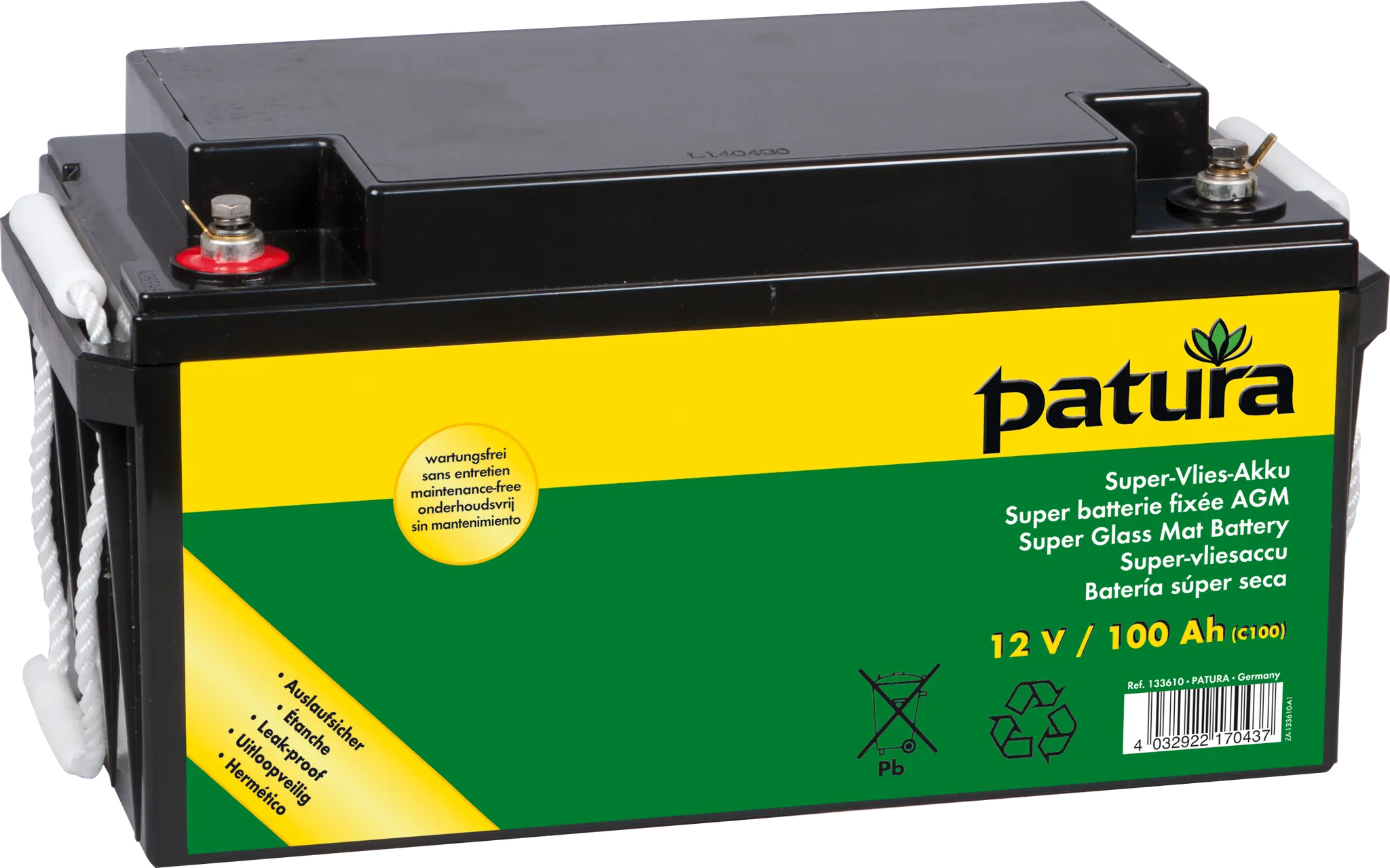 P4500 mit Sicherheitsbox XL, 110 W Solarmodul, 100 Ah Super-Vlies-Akku,