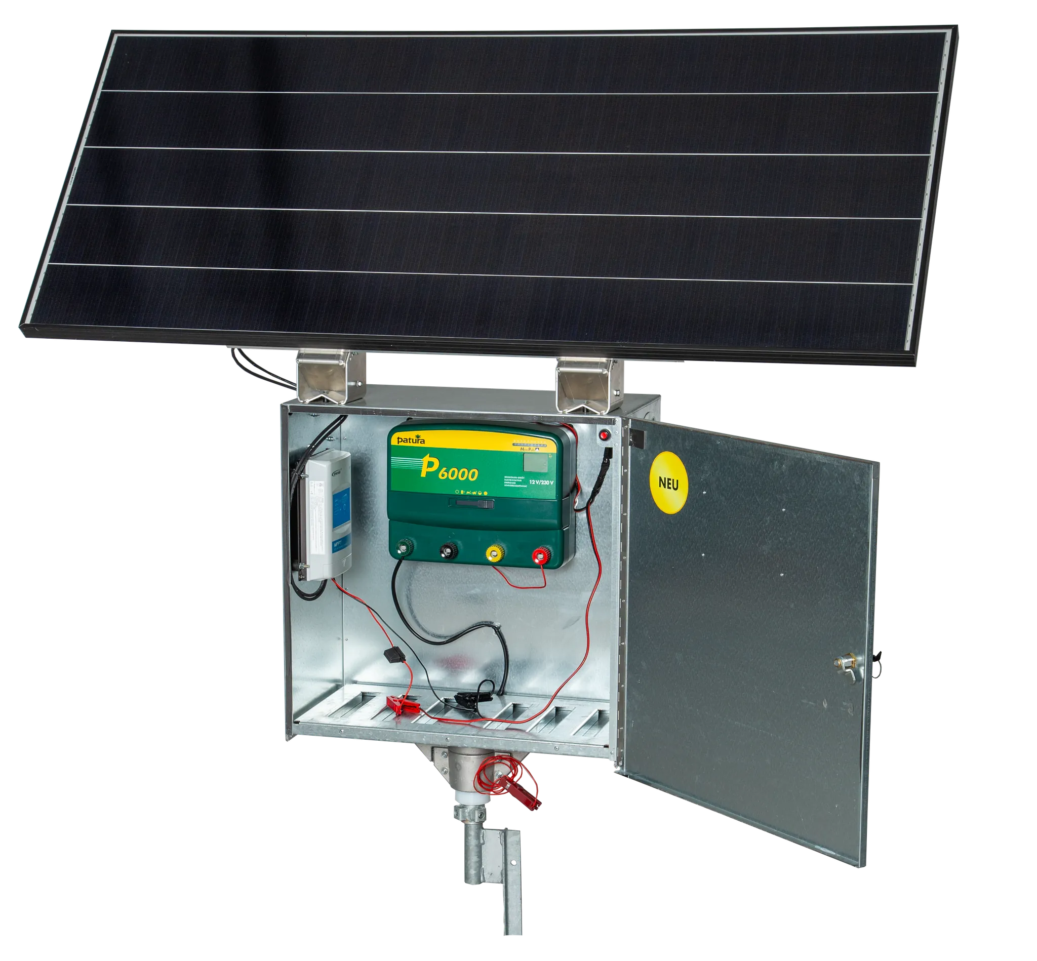 P6000, mit Sicherheitsbox XL, 200 W Solarmodul, Erdstab und