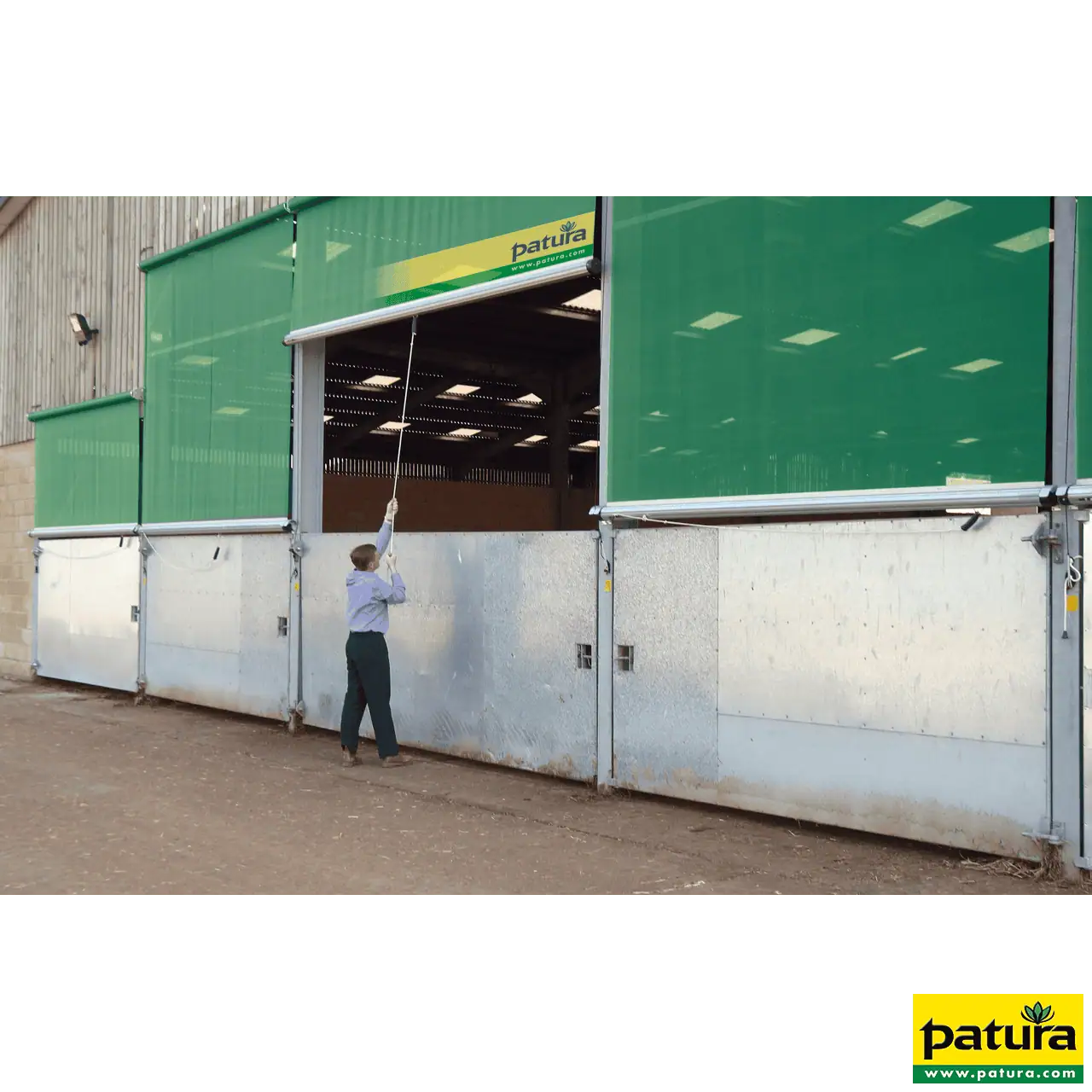 Patura Windschutz-Zugrollo Breite 6,00 m