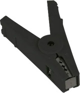 Anschlussklemme schwarz, mit Edelstahlkontakten