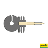 Ringisolator mit selbstschneidendem Holzgewinde, 6 mm Schaft