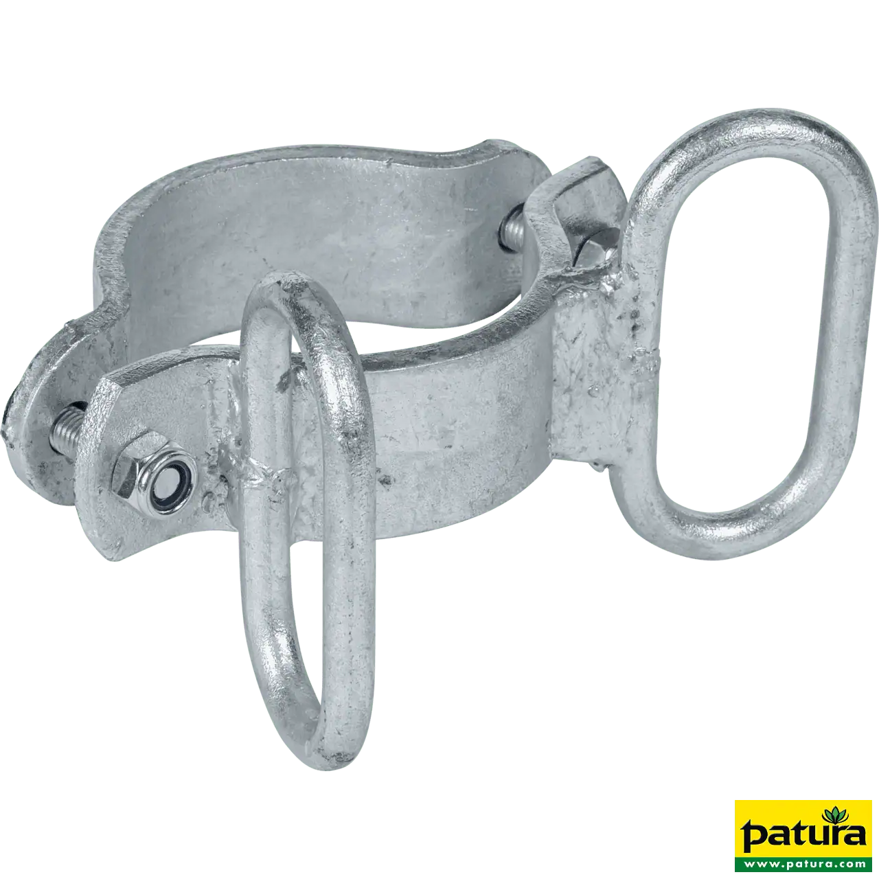 Schelle Ø 76 mm, 2 Riegelhalter winklig, verzinkt