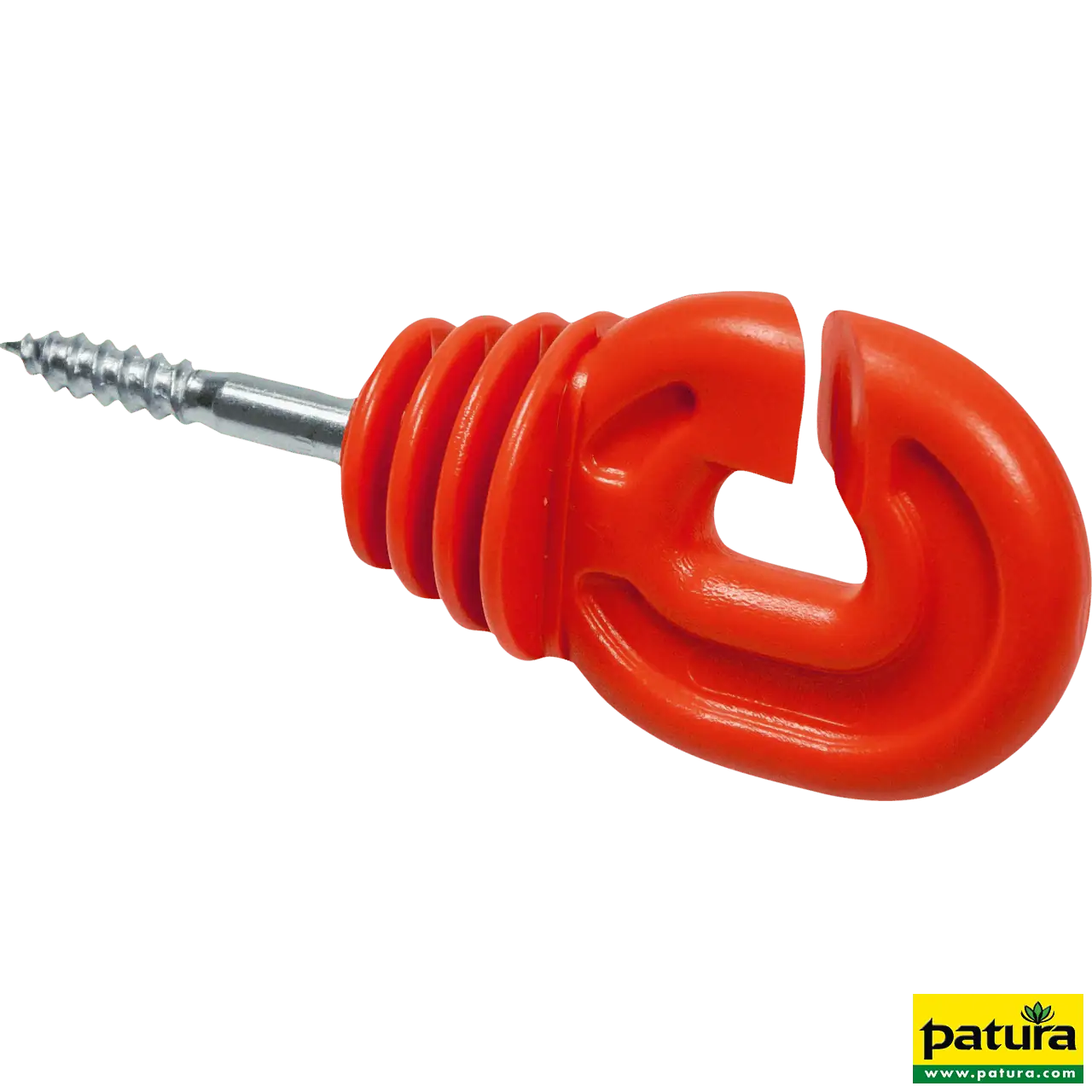 Ringisolator mit Holzgewinde, rot, Schaft Ø 6 mm, 25 Stk