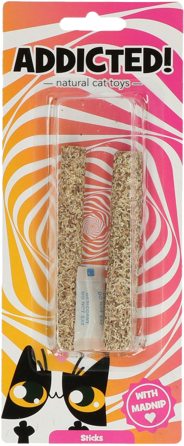 Addicted! Katzenspielzeug-Stick, mit Madnip, 2 Stk