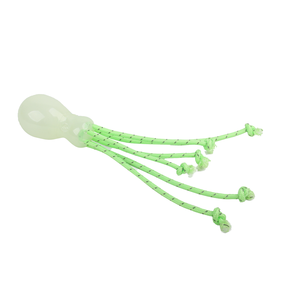 AFP Hundespielzeug, leuchtend, Oktopus, mit Seil, L, 32 cm