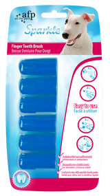 AFP Sparkle Fingerzahnbürste, antimikrobiell, für Hunde und Katzen, 6 Stk