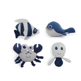 AFP Hundespielzeug Set, Sea Life, Plüsch, mit Quietscher, 12 Stk