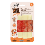 AFP Kauknochen für Hunde, Nylon und Gummi, Bacon-Geschmack, 12 x 8 x 4 cm, bis 16 kg