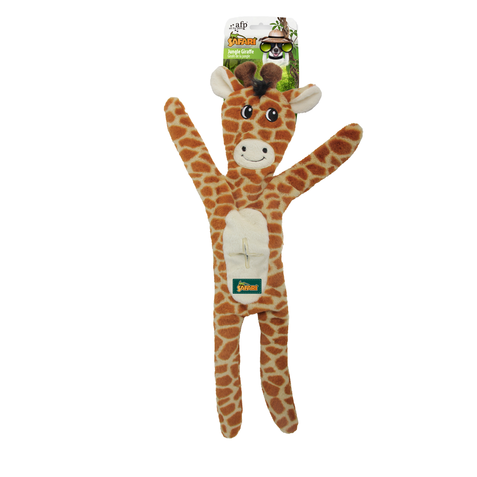 AFP Hundespielzeug Giraffe, ohne Füllung, Zahnseil, Quietscher