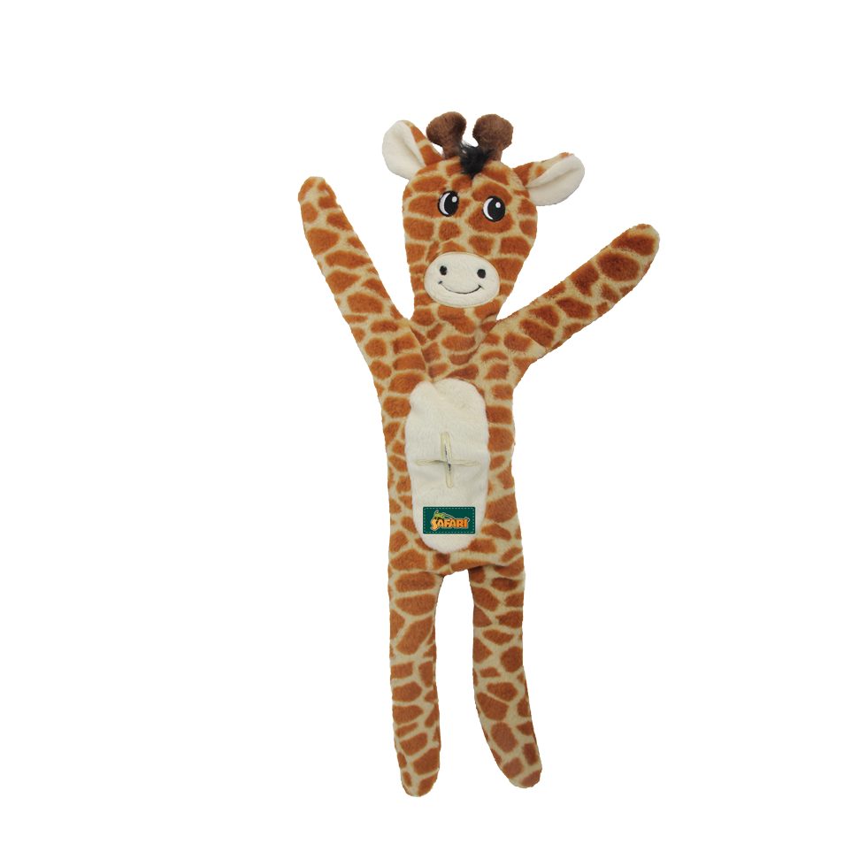 AFP Hundespielzeug Giraffe, ohne Füllung, Zahnseil, Quietscher