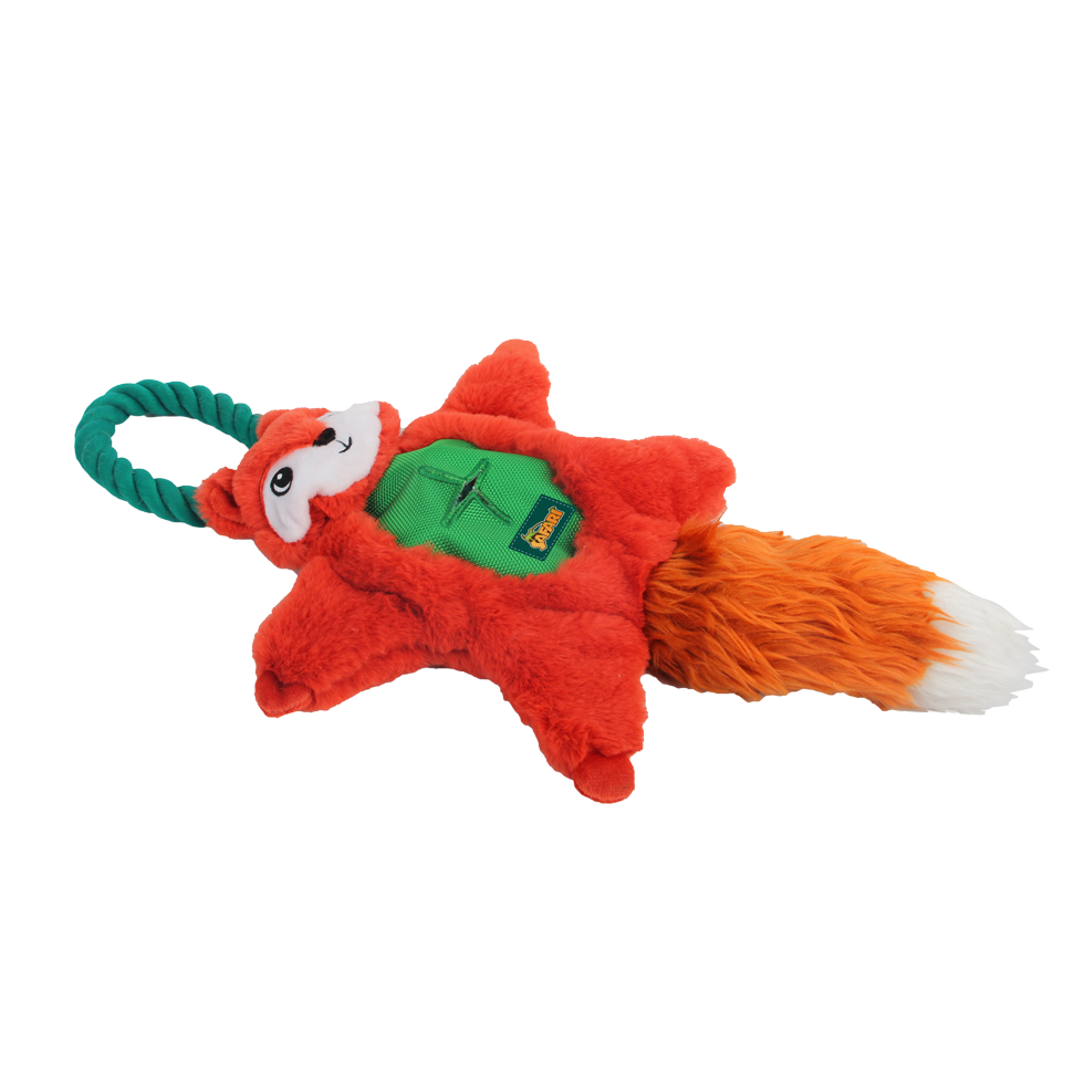 AFP Hundespielzeug Safari Air Fuchs, Zahnpflege, Quietscher, Knister, 45 x 27 x 5 cm