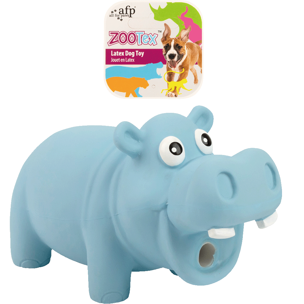 AFP Hundespielzeug ZooTex Hippo, Latex, Quietschfunktion, Größe L