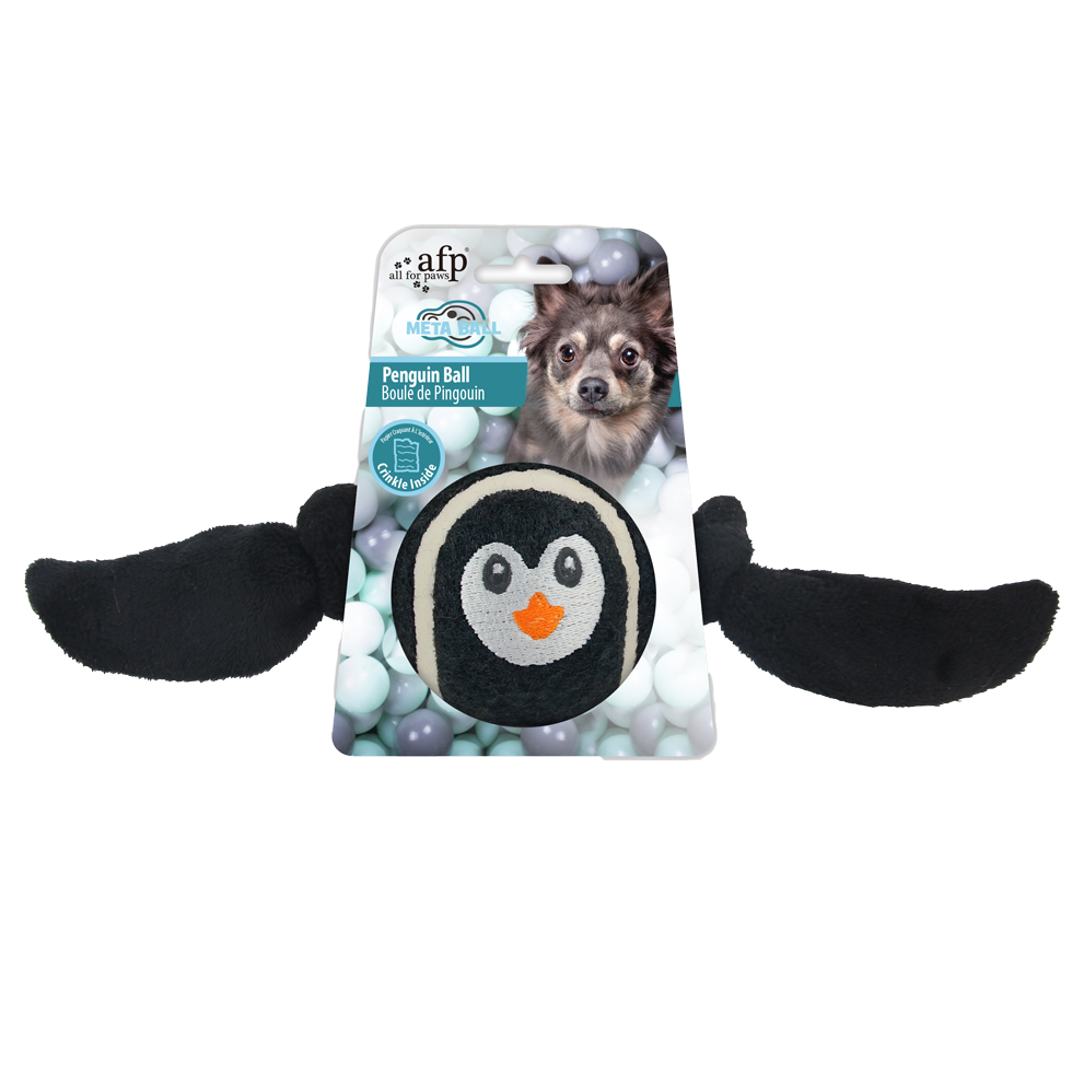 AFP Hundespielzeug Meta Ball, Pinguin, 20 x 14 x 1,5 cm