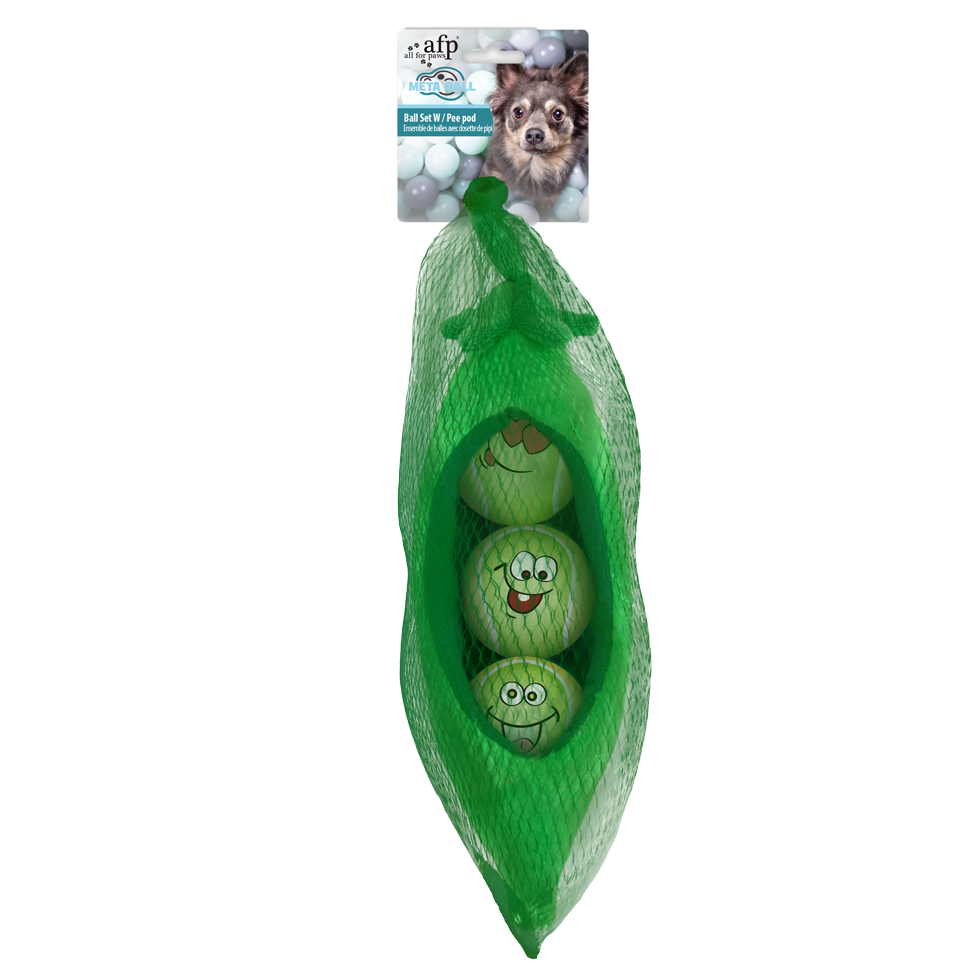 AFP Hundespielzeug Ball-Set, 3 Bälle, Ø 6,3 cm, mit Quietscher