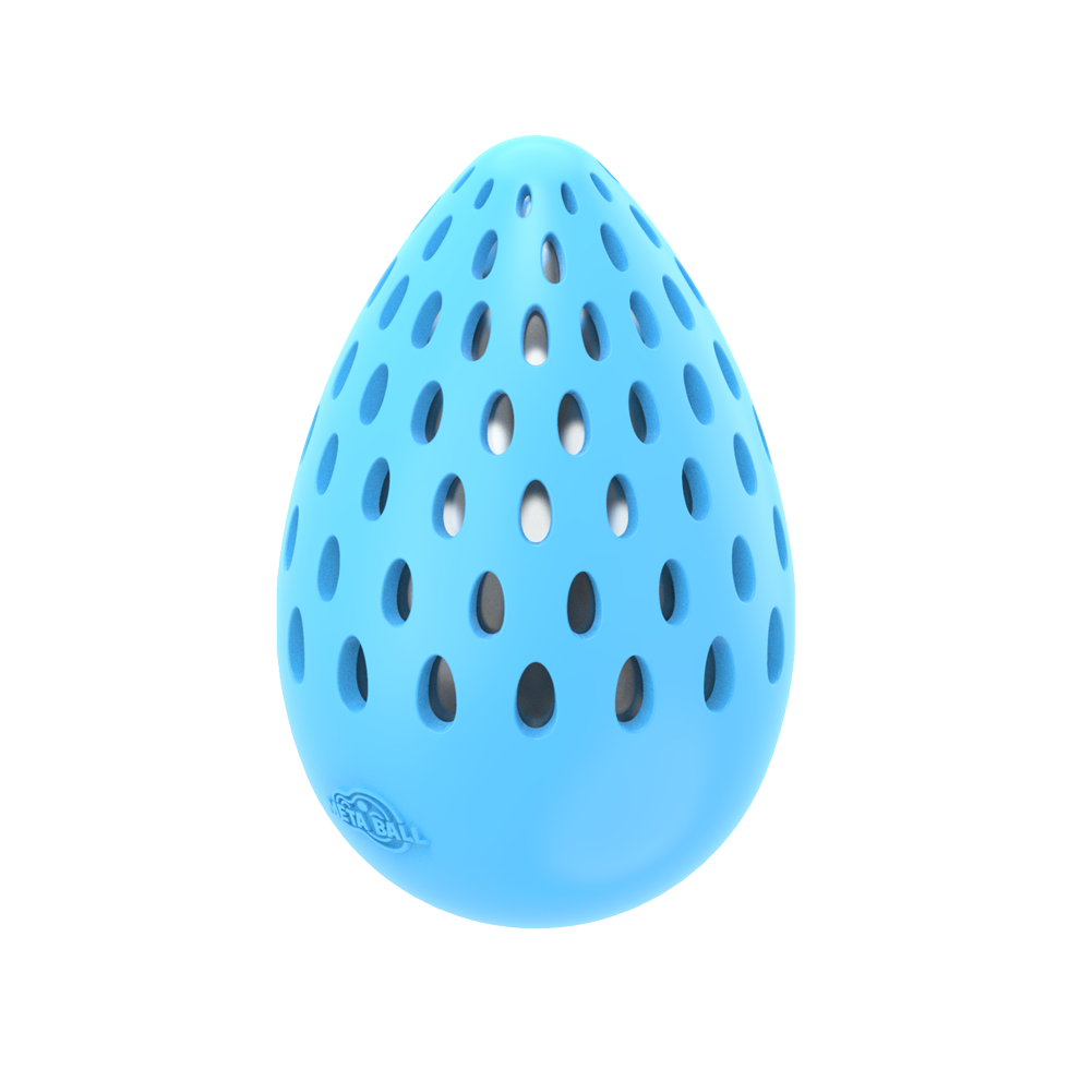 AFP Hundespielzeug Meta Ball, Holey Egg, unzerstörbar, Gummi, L, 15,5 x 9,6 x 9,6 cm