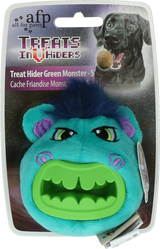 AFP Hundespielzeug, Snackversteck, grüne Monster-Variante, klein, 10 cm