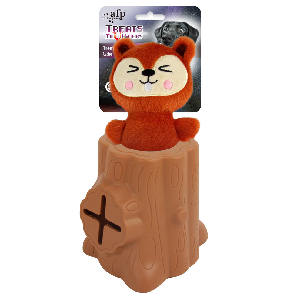 AFP Hundespielzeug, Gummi, Kuscheltier Eichhörnchen, 6,5 x 8 x 13,2 cm