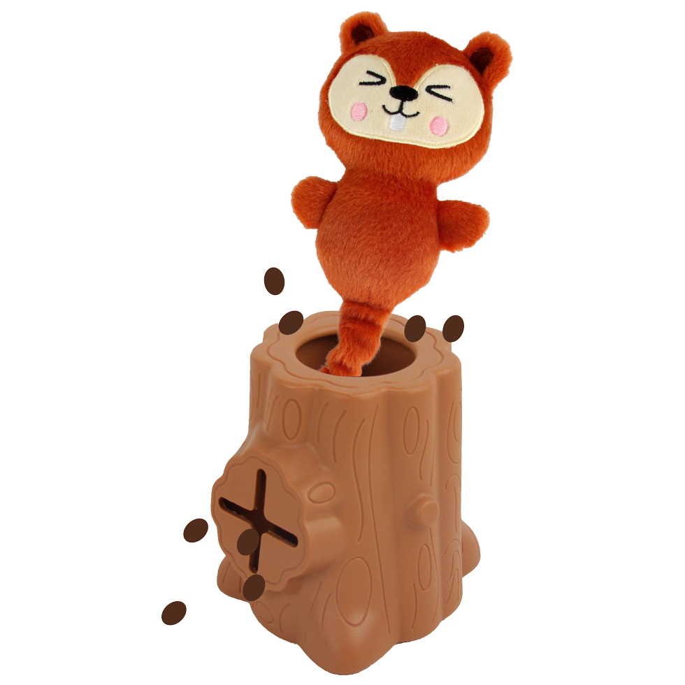 AFP Hundespielzeug, Gummi, Kuscheltier Eichhörnchen, 6,5 x 8 x 13,2 cm