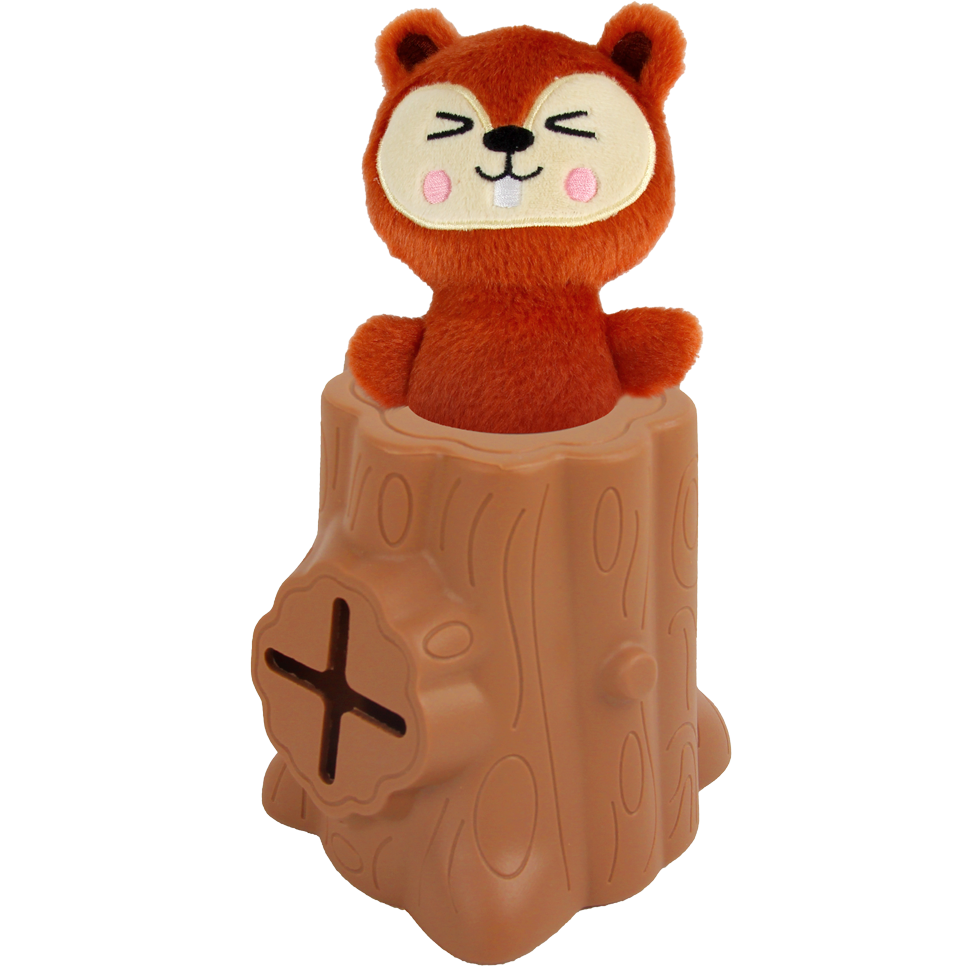 AFP Hundespielzeug, Gummi, Kuscheltier Eichhörnchen, 6,5 x 8 x 13,2 cm