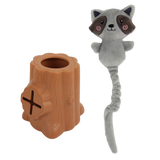 AFP Hundespielzeug, Snackversteck, Waschbär, Gummi, Polyester, 6,5 x 8 x 13,2 cm