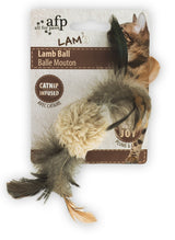 AFP Katzenball, Lambswool, Federn, Catnip, 5 x 5 x 3 cm