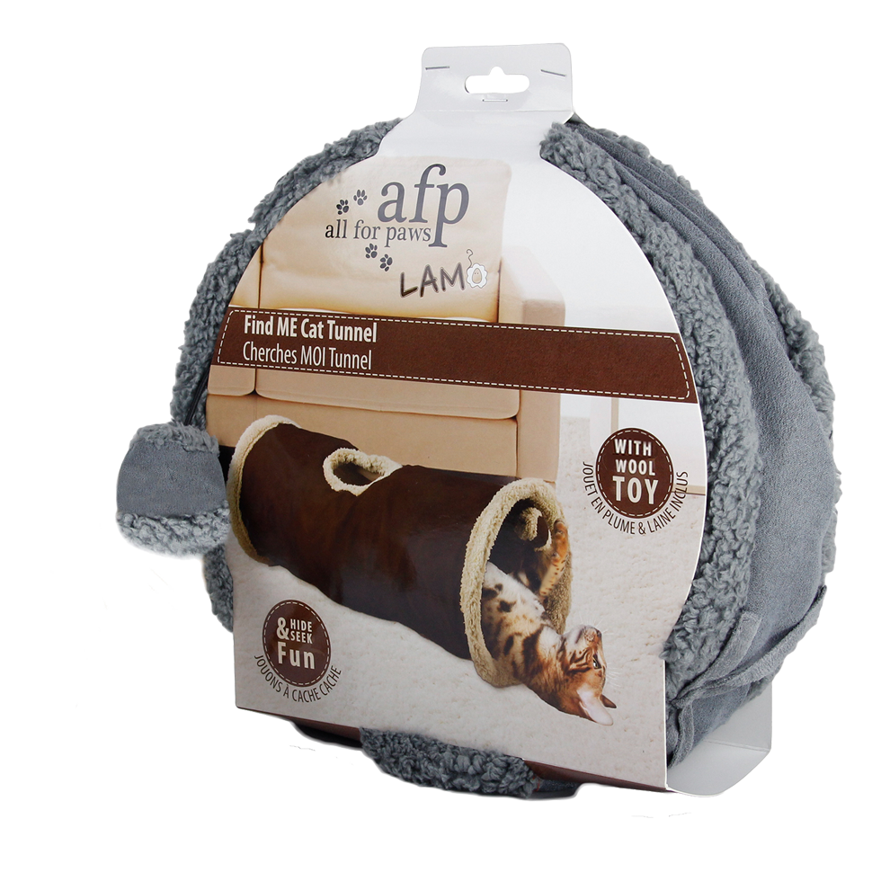 AFP Katzentunnel, Lambswool, Spielzeug, 62 x 26 cm
