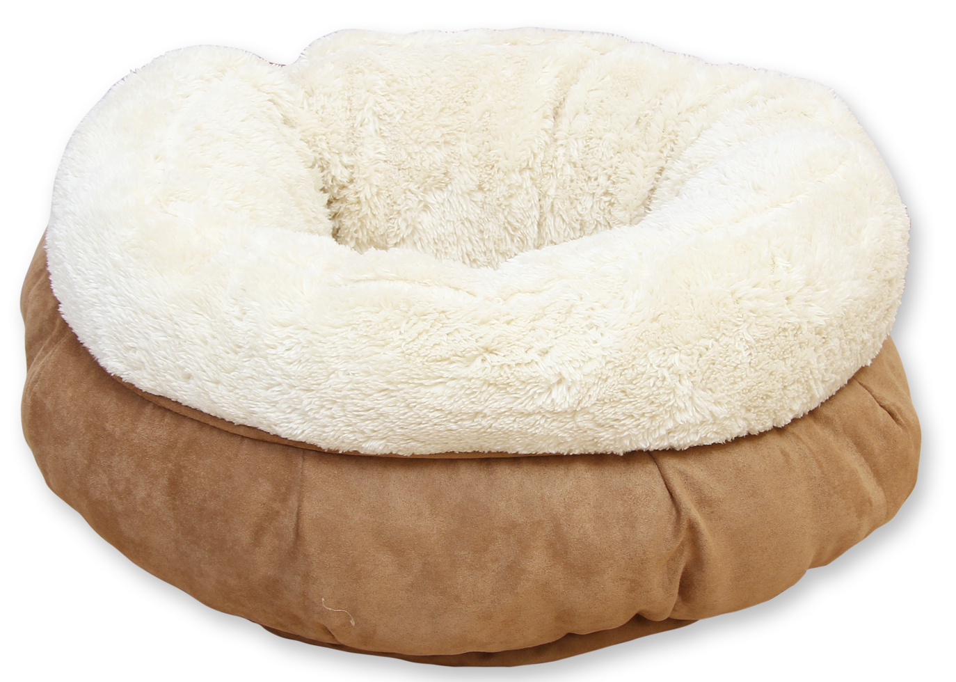 AFP Katzenbett Donut, Plüsch, Beige, 45 x 45 x 25 cm