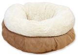 AFP Katzenbett Donut, Plüsch, Beige, 45 x 45 x 25 cm