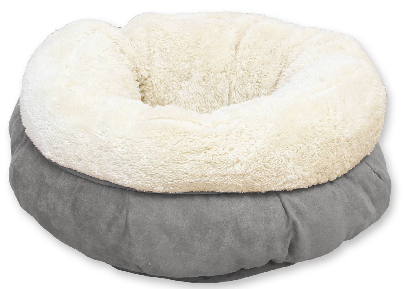 AFP Katzenbett Donut, Lambswool, Grau, 45 x 45 x 25 cm