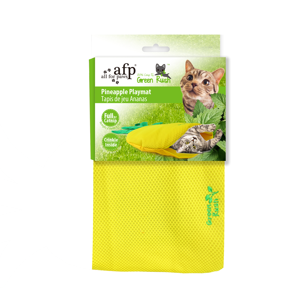AFP Spielmatte für Katzen, Ananas, mit Katzenminze, Knistereffekt