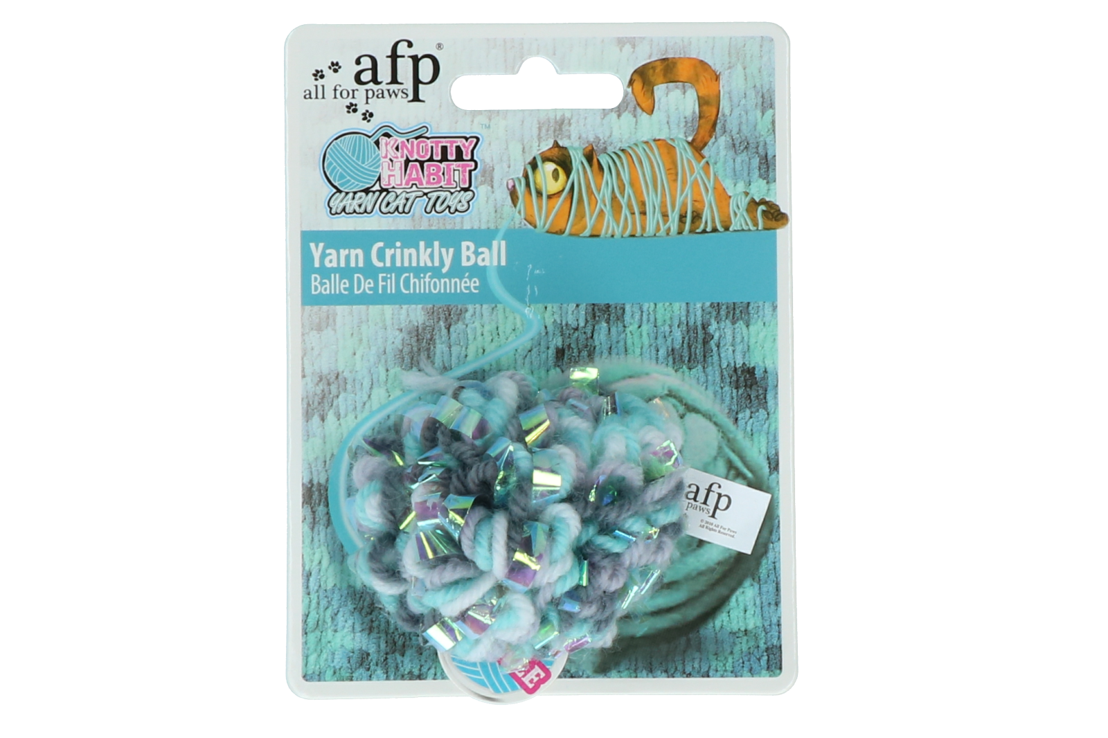 AFP Knisterball aus Garn, Catnip, 7 x 7 x 7 cm