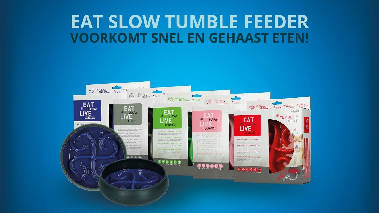 Eat Slow Live Longer Tumble Feeder, Rot, Ø 20 cm