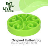 Eat Slow Live Longer Anti-Schlingnapf, Spiralmuster, Kunststoff, Grün, L, 30 x 7 cm