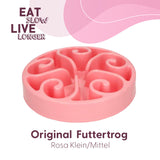 Eat Slow Live Longer Anti-Schlingnapf, S, Rosa, 20,5 x 5 cm