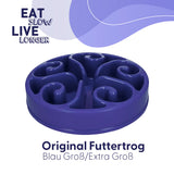 Eat Slow Live Longer Anti-Schlingnapf, Original, Blau, L, 30 x 7 cm