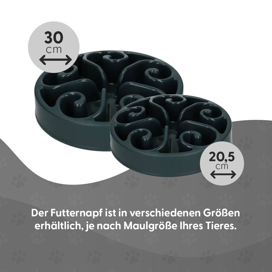 Eat Slow Live Longer Anti-Schlingnapf, Original, Grau, 30 x 7 cm, L