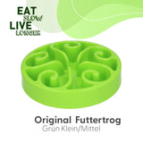 Eat Slow Live Longer Anti-Schlingnapf, Original, grün, S, 20,5 x 5 cm