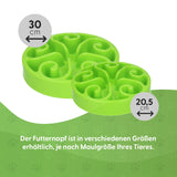 Eat Slow Live Longer Anti-Schlingnapf, Original, grün, S, 20,5 x 5 cm