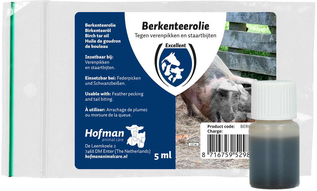 Excellent Birkenteeröl, Tiergesundheit, für Schweine und Geflügel, 5 ml