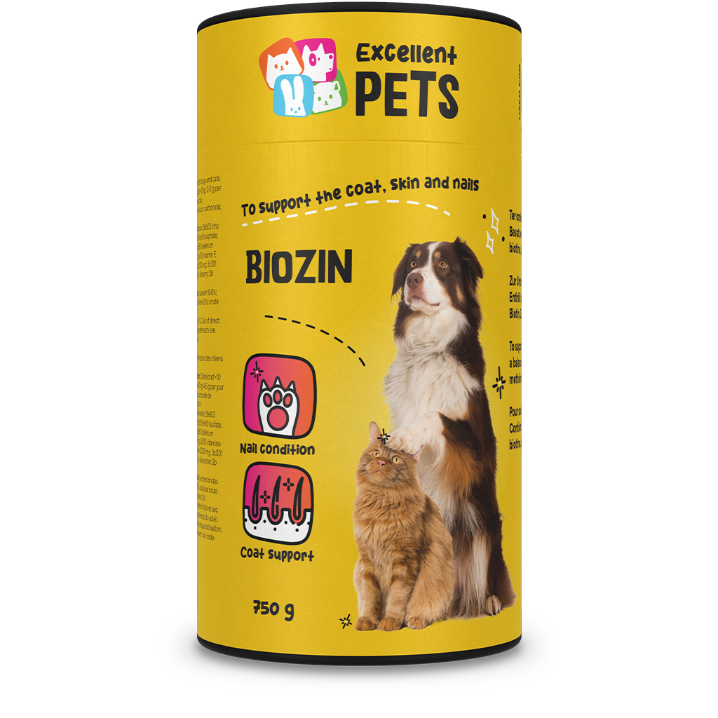 Excellent Pets Biozin, Ergänzungsfuttermittel für Hunde und Katzen, 750 g