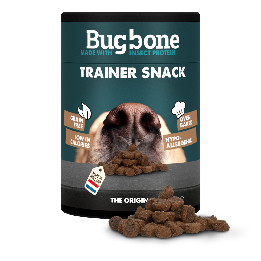 Bugbone Hundesnack, Trainer, Insektenprotein, getreidefrei, hypoallergen, 6 Stk