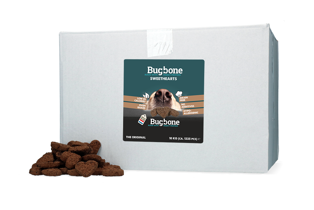 Bugbone Hunde-Snack Sweethearts, Insektenprotein, getreidefrei, 10 kg