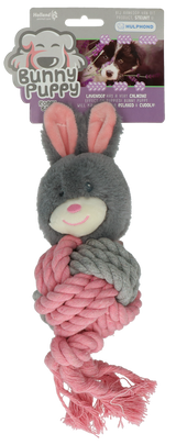Hundespielzeug Plüsch, Kaninchen, Lavendelfüllung, Quietscher, für Welpen und kleine Hunde